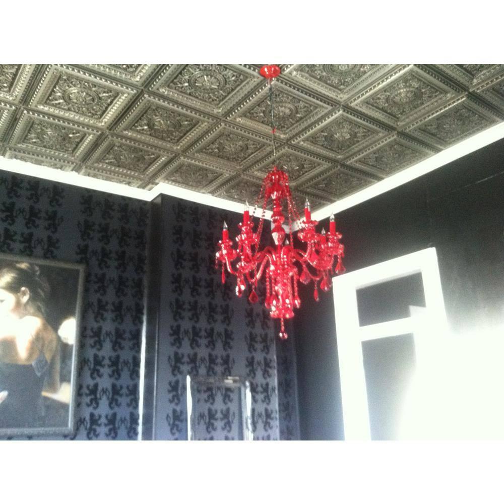 FromPlainToBeautifulInHours La Scala Drop-in or Glue-up PVC Ceiling Tile (Set of 50)