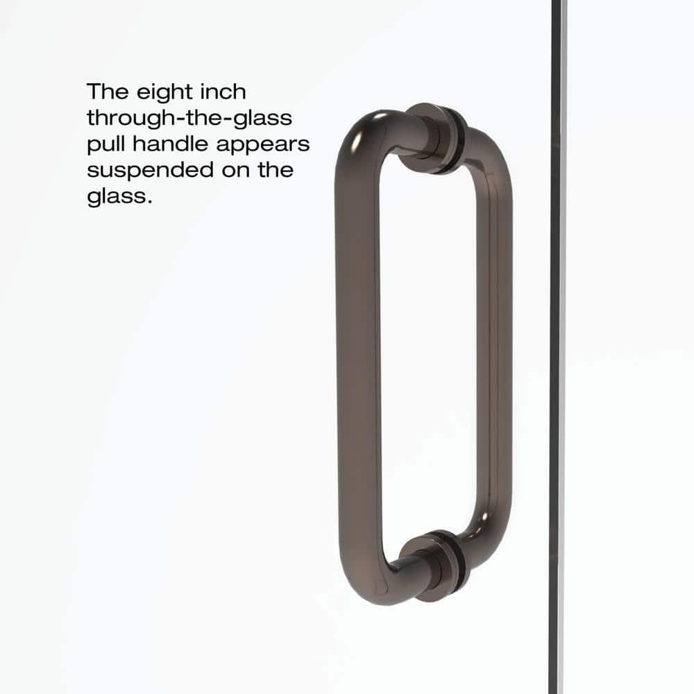 Celesta 57" W x 72" H Hinged Frameless Shower Door