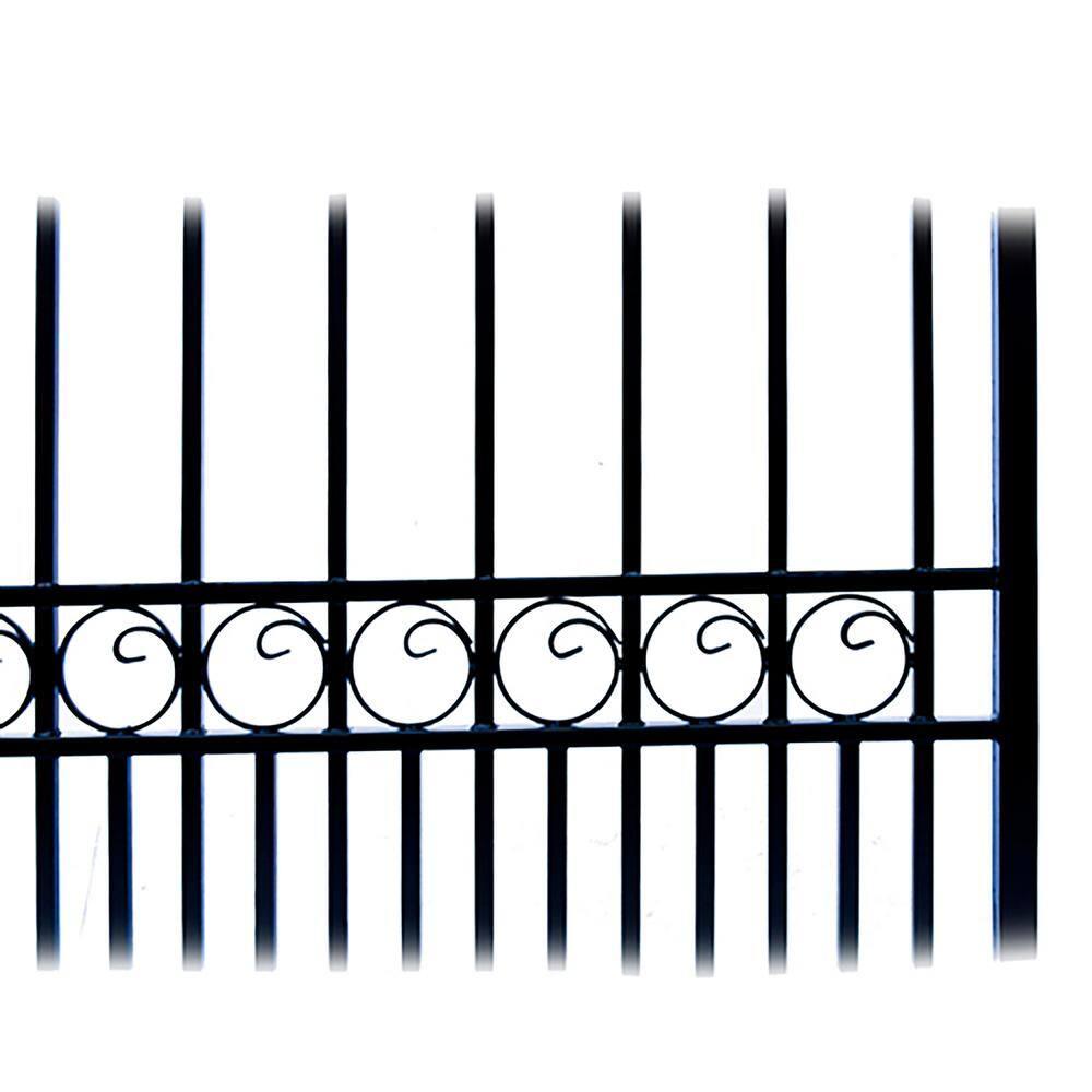 ALEKO 6 ft. H Paris Metal Driveway Dual Swing Gate with Pedestrian Gate