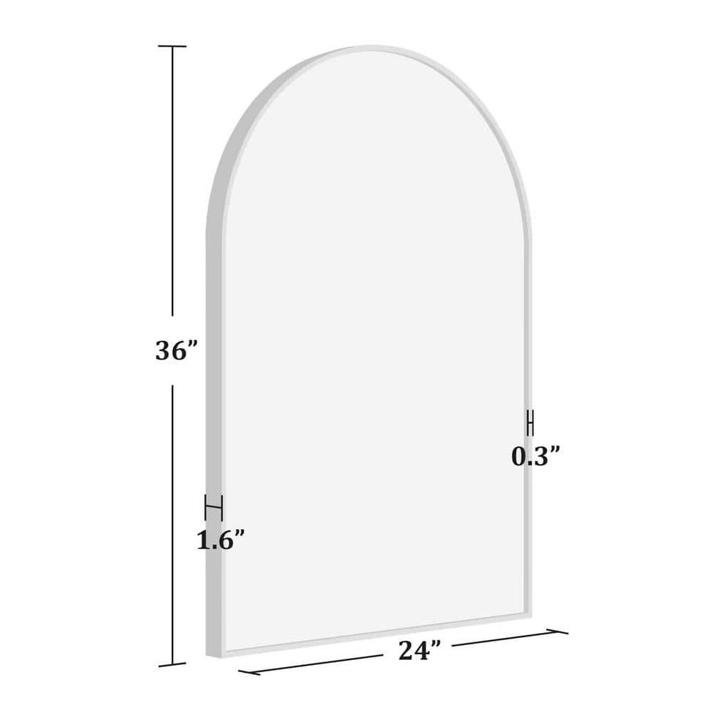 Metal Framed Wall Mirror Black - Storied Home: Arched, Modern Decor for Living Space, No Assembly Required
