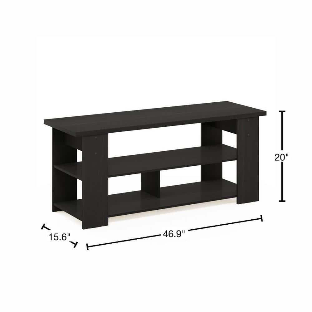 BetterBattery 50" PVC TV Stand, Espresso, 35.2 lb