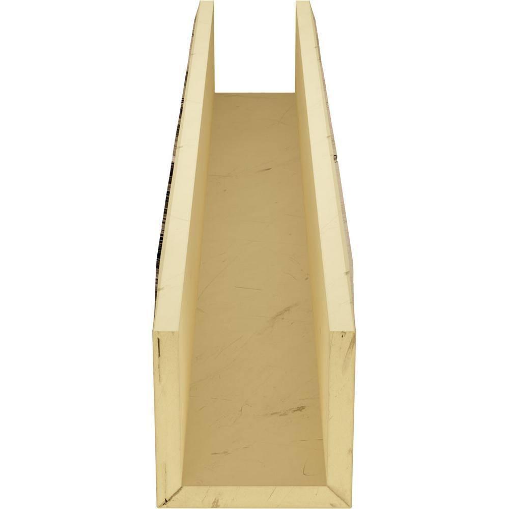 12"W x 6"H x 10'L 3-Sided (U-beam) Knotty Pine Endurathane Faux Wood Ceiling Beam, Natural Pine