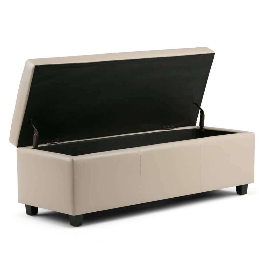 Simpli Home Avalon Large Storage Ottoman Bench