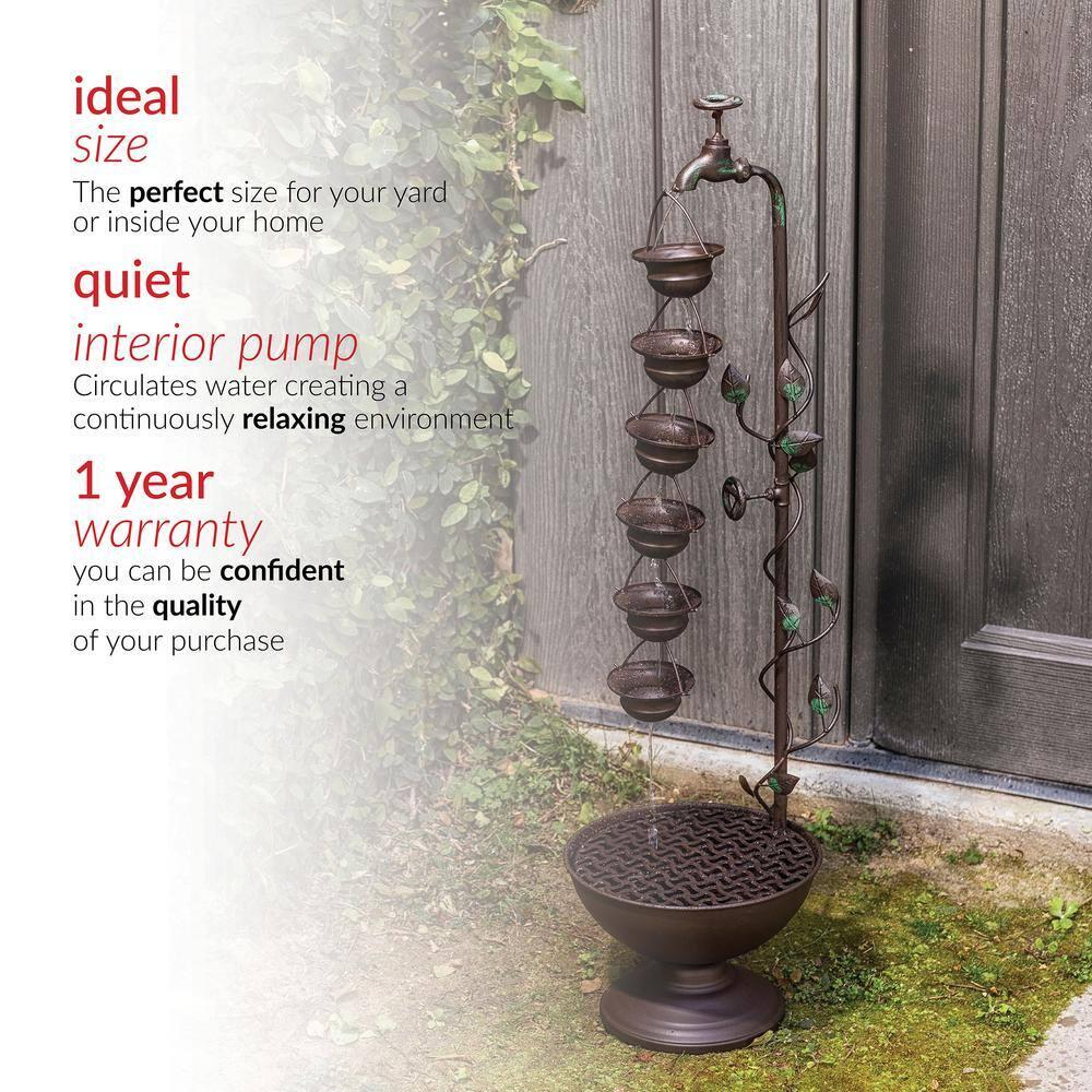 Winston Porter Gertrude Metal Weather Resistant Floor Fountain