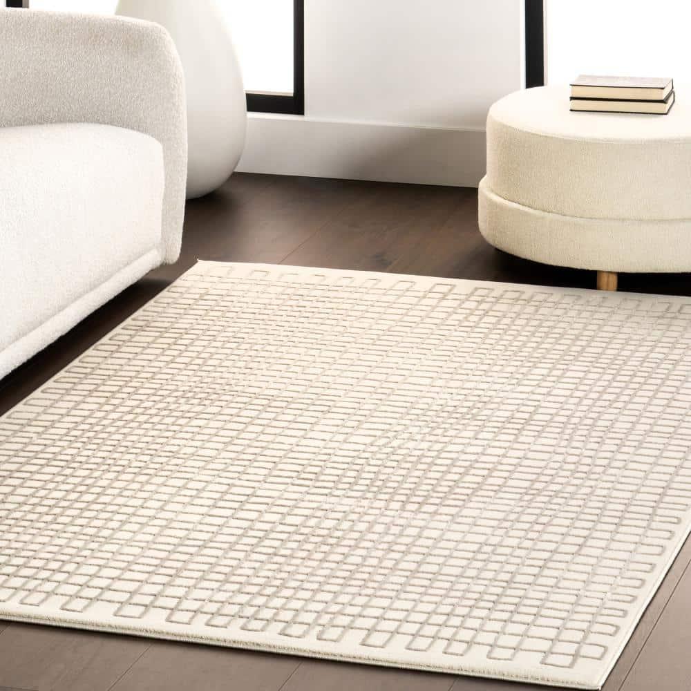 Nuloom Princess Modern Machine Washable Indoor Area Rug, 2' x 3', Cream