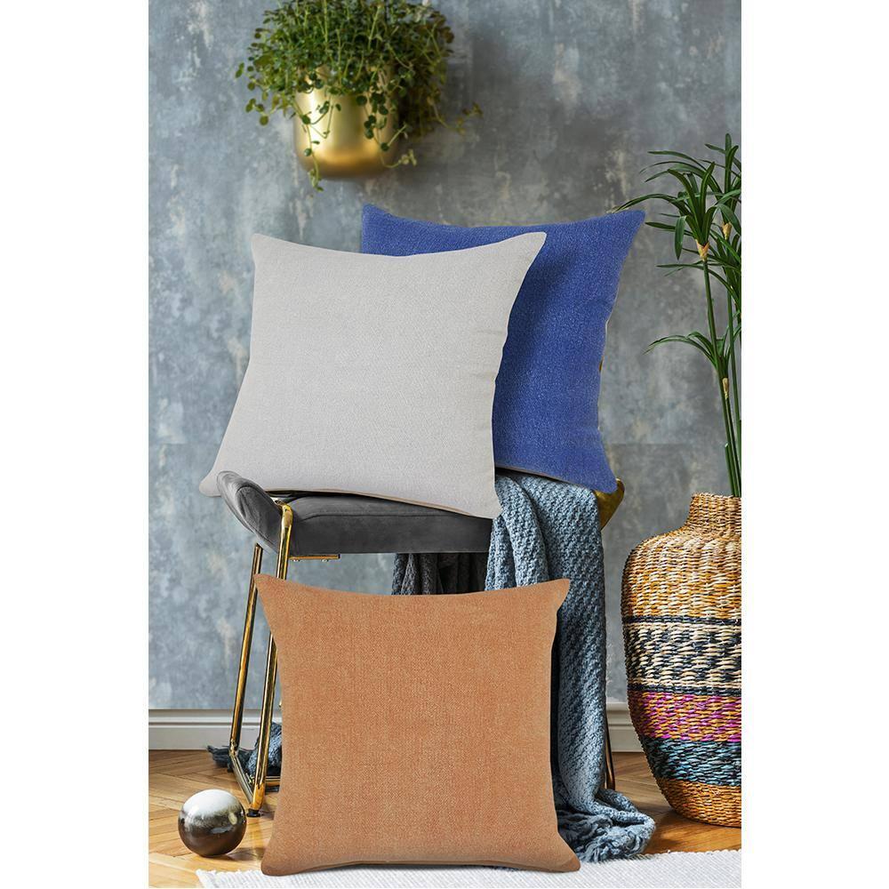 Ox Bay Tatum 20" x 20" Light Gray Solid Cotton Adult Decorative Throw Pillow