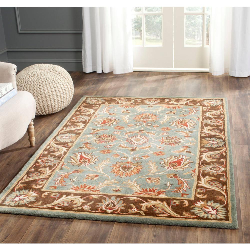 Heritage HG812 Handmade Accent Rug - 2'x3' - Blue/Brown - Safavieh