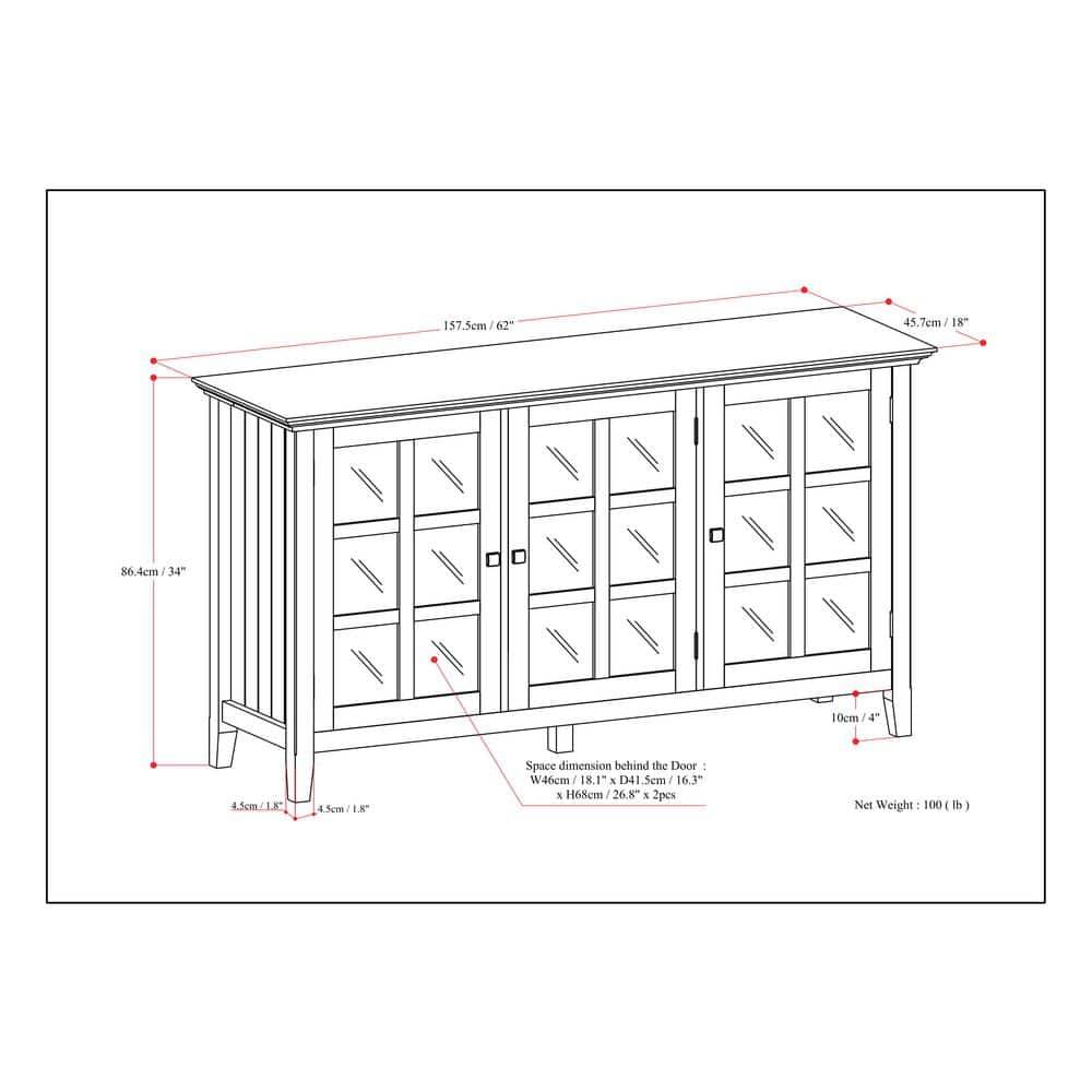 Acadian Wide Storage Cabinet