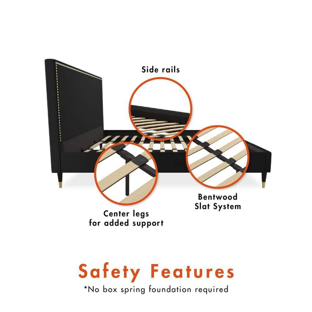 Audrey Upholstered Low Profile Platform Bed