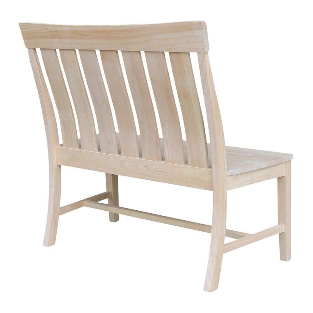 Ava Solid Wood Bench - Unfinished