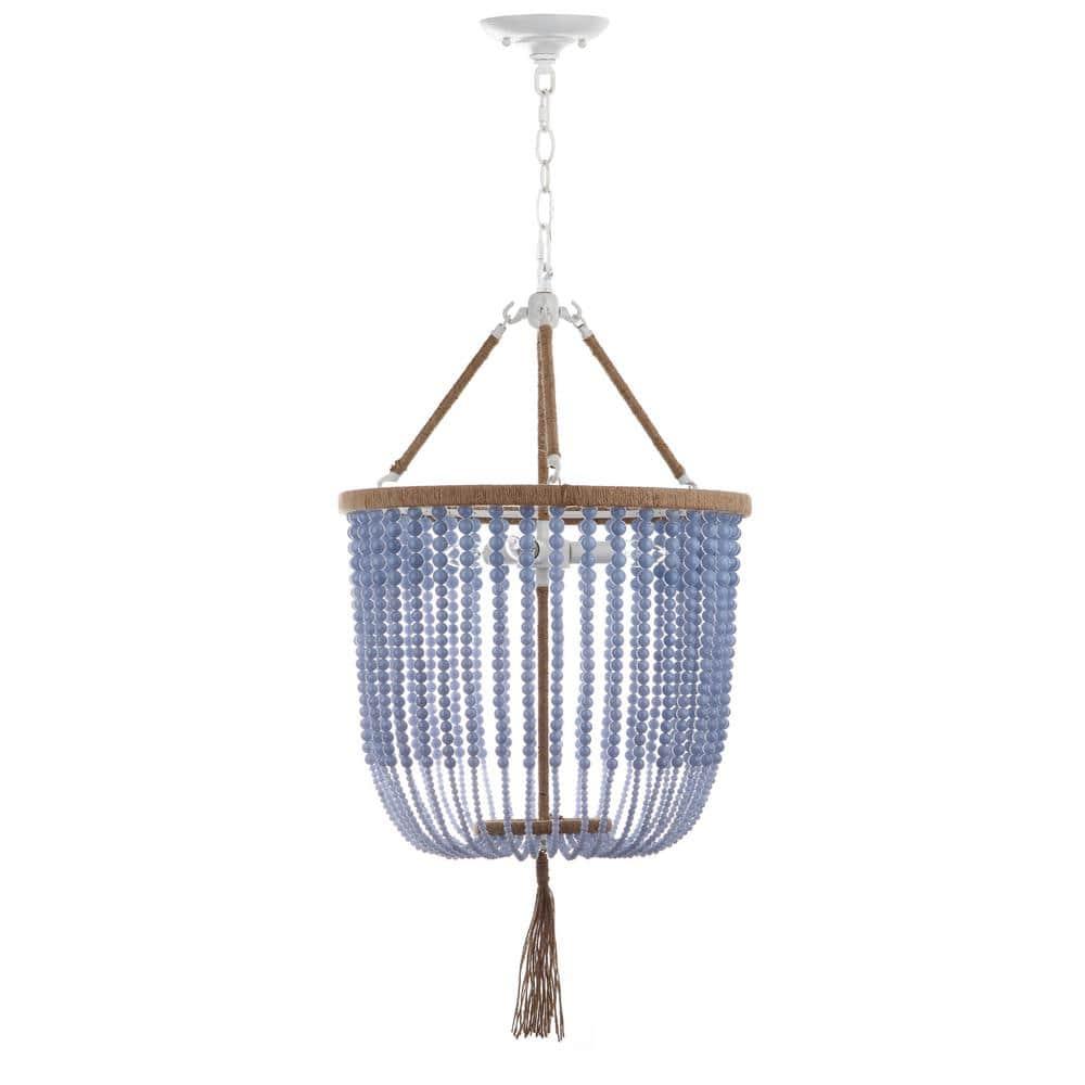Angie Beads Pendant Lamp - LIT4476 - Blue - Safavieh