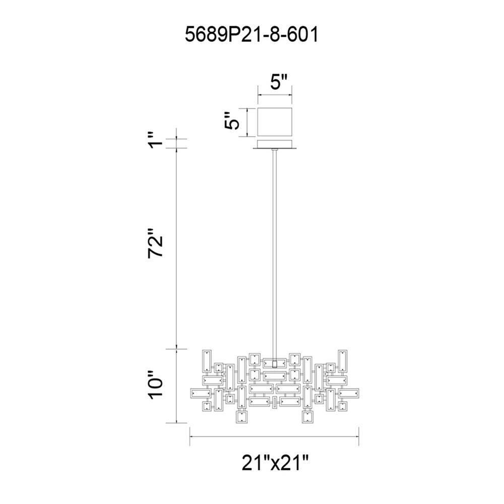 CWI Lighting Arley 28 Light Transitional Metal Chandelier in Chrome