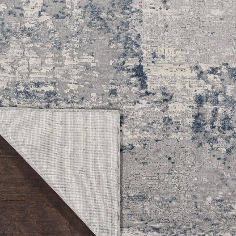 Nourison Rustic Textures Abstract Indoor Area Rug Ivory Blue 2'2" x 7'6"