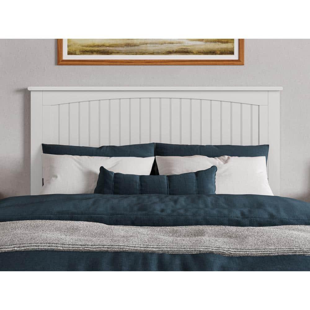 AFI Naples Queen Solid Wood Low Profile Platform Bed, White