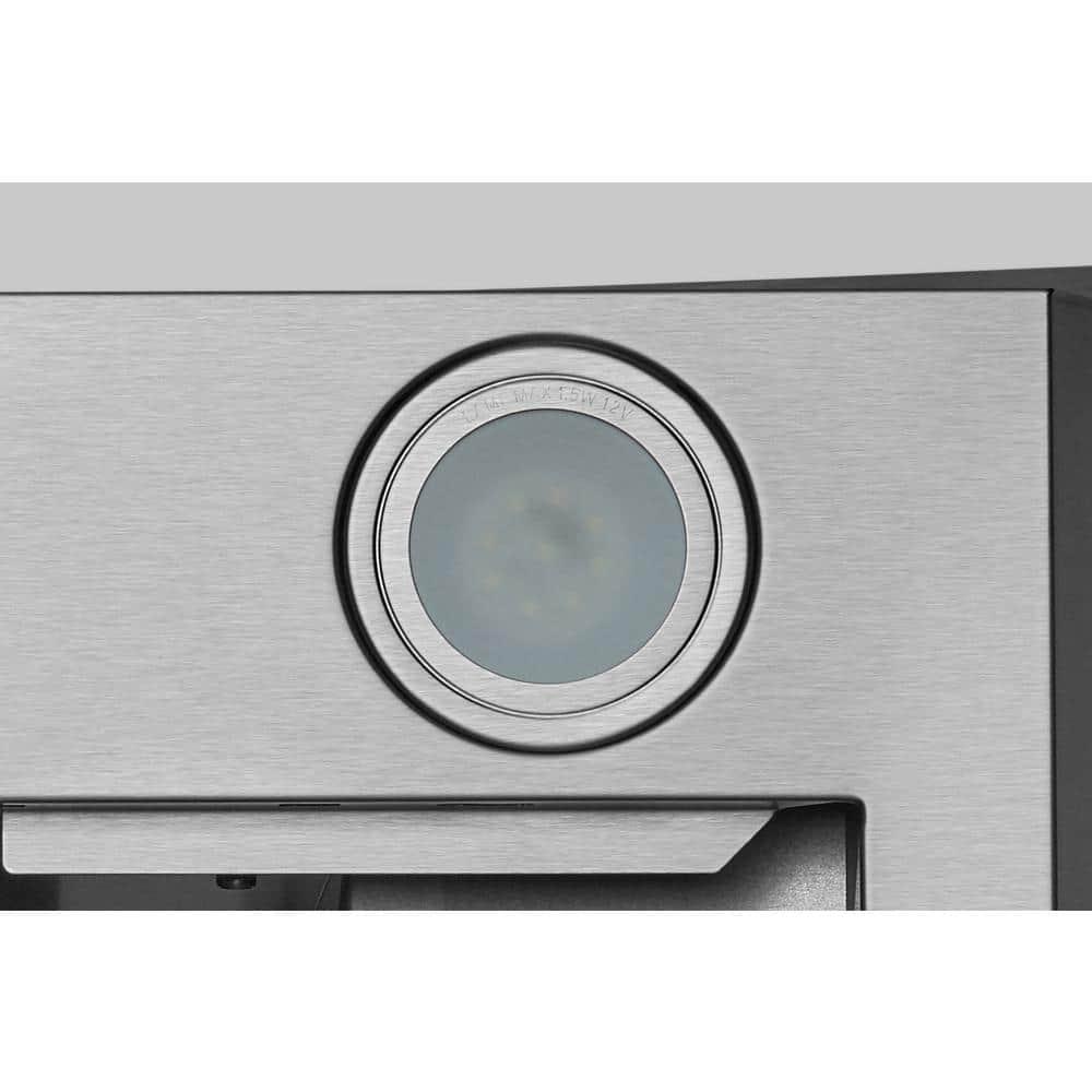 Hauslane 36" Stainless Steel 600 CFM Convertible Island Range Hood with Baffle Filter