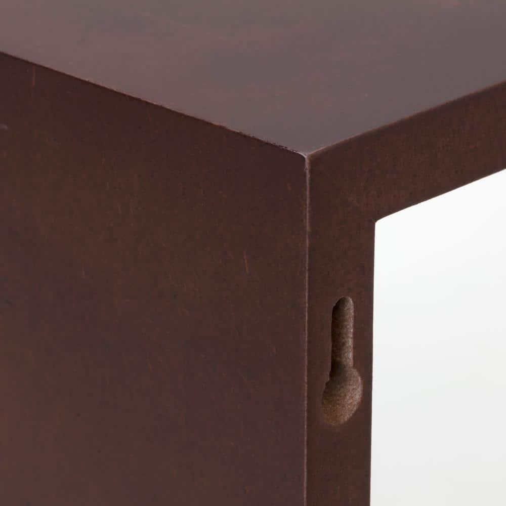 kieragrace KG Modern  Cubbi Floating Wall Shelves Espresso Engineered Wood