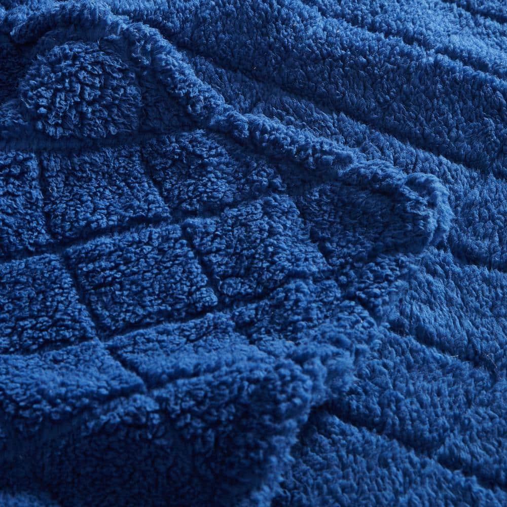 Coleman Coleman Diamond Embossed Sherpa Plush Throw Blanket/Coverlet