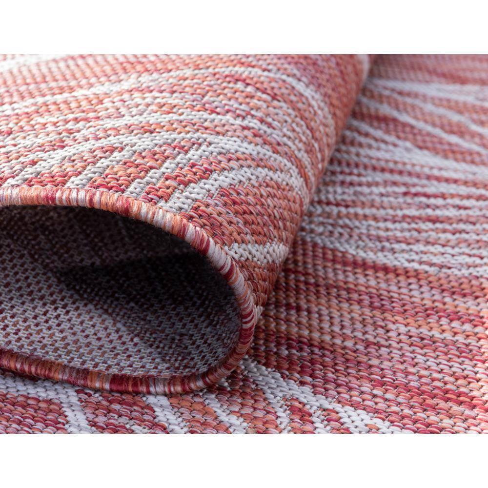 Unique Loom 9' 0 x 12' 2 Rectangle Indoor/Outdoor Botanical Rust Red Area Rug