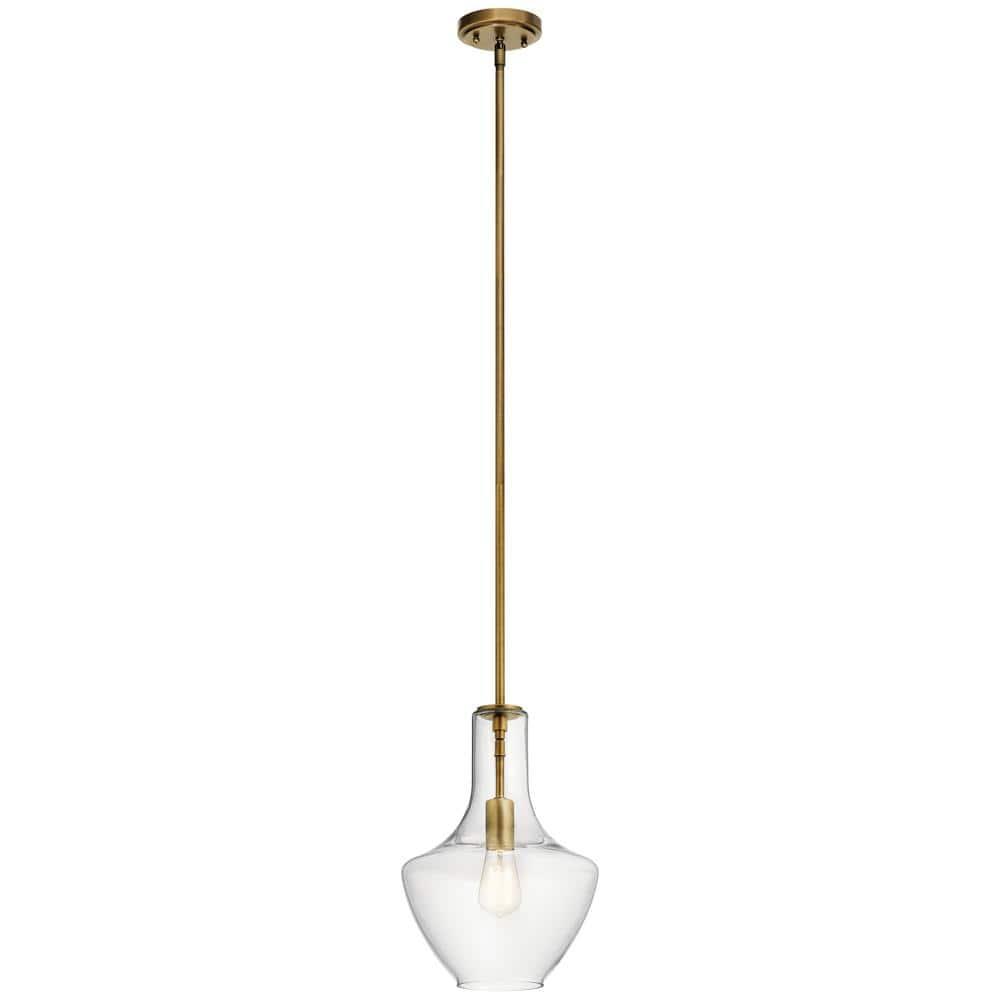 Kichler Lighting Everly 1 - Light Pendant in  Natural Brass