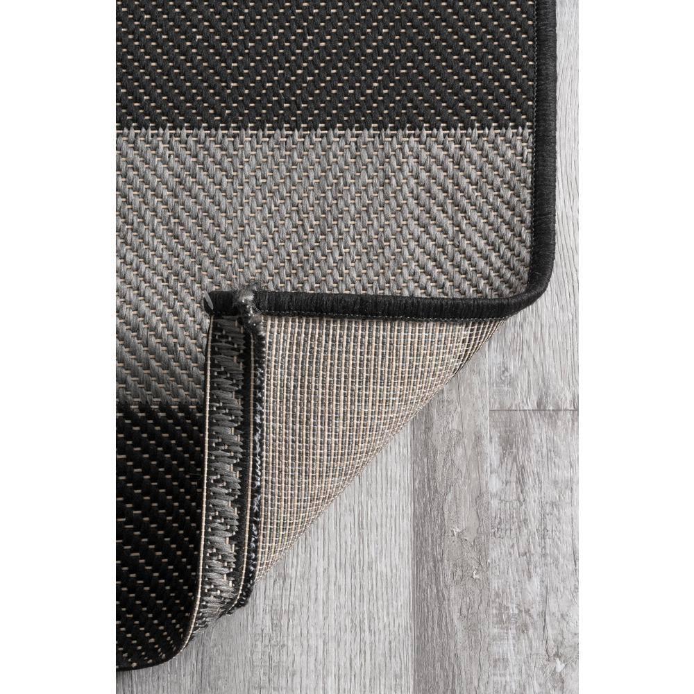 Nuloom Alexis Striped 2x3 Indoor/Outdoor Accent Rug for Living Room Patio Deck Front Porch Entryway Kitchen, Black/Light Grey
