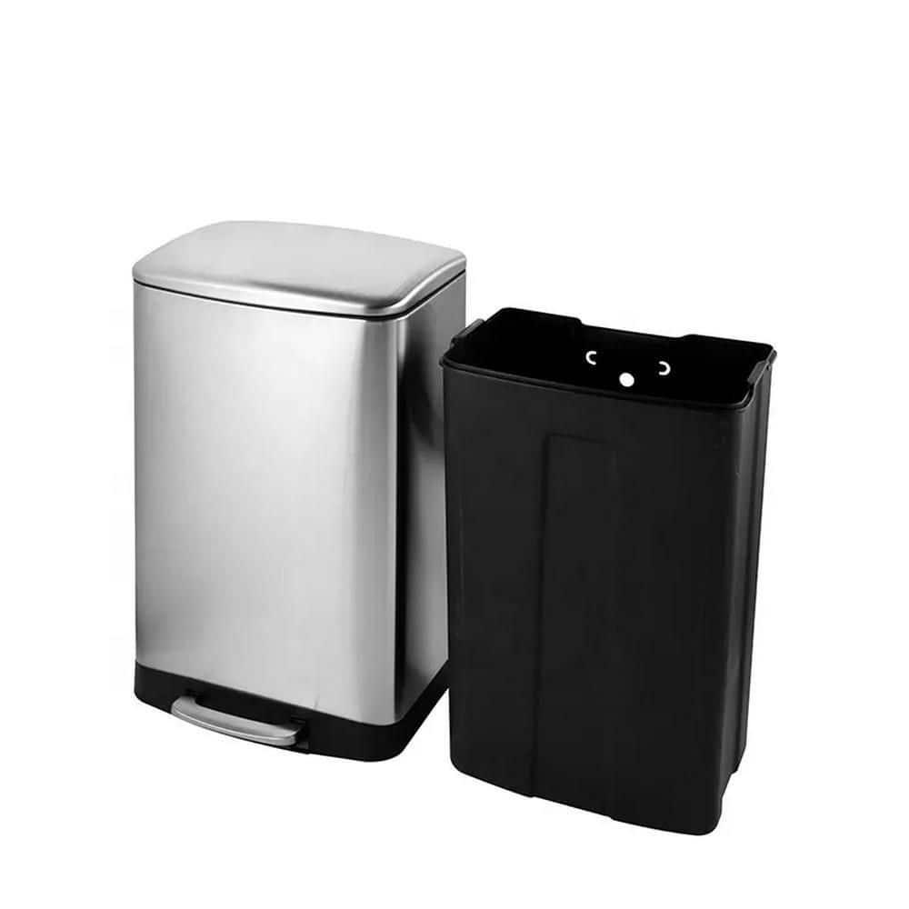 Steel Step On Trash Can - 10.6 Gallons