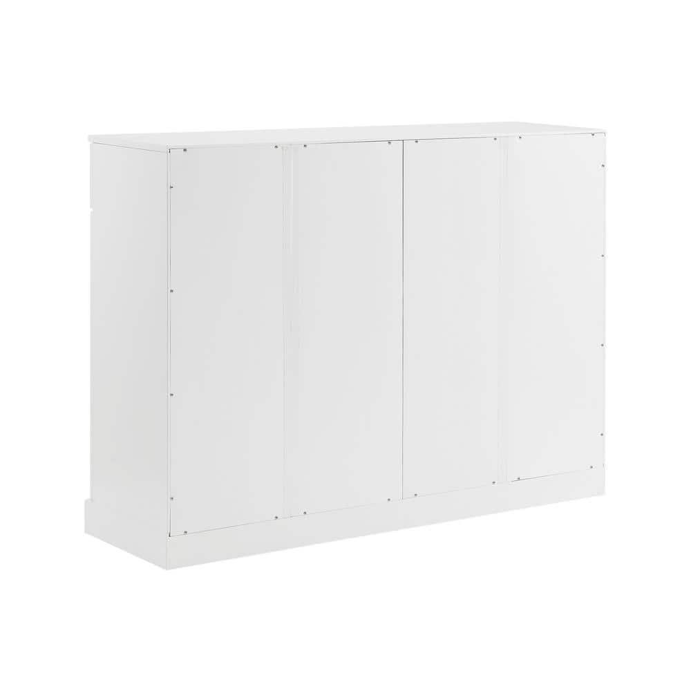 Stanton Sideboard White - Crosley: Adjustable Shelves, 2 Drawers, Traditional Farmhouse Design