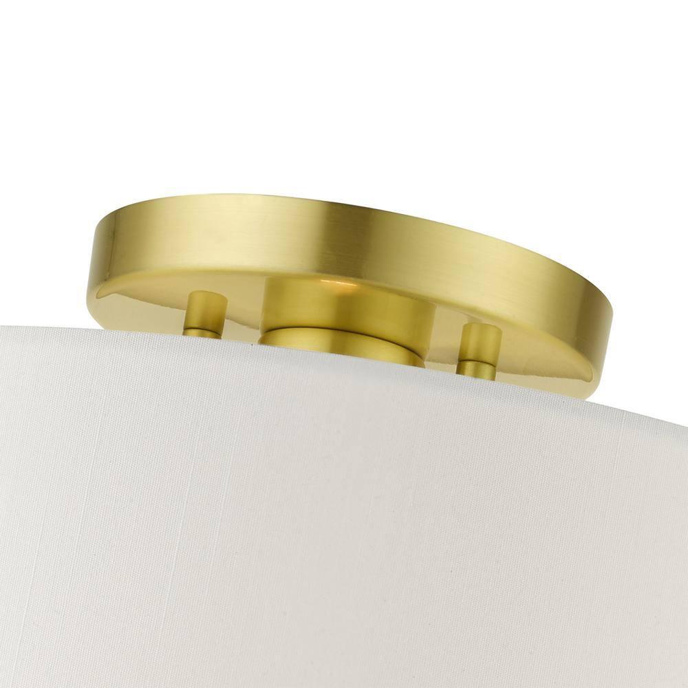 Livex Lighting Meridian 1 - Light Semi-Flush Mount in  Satin Brass