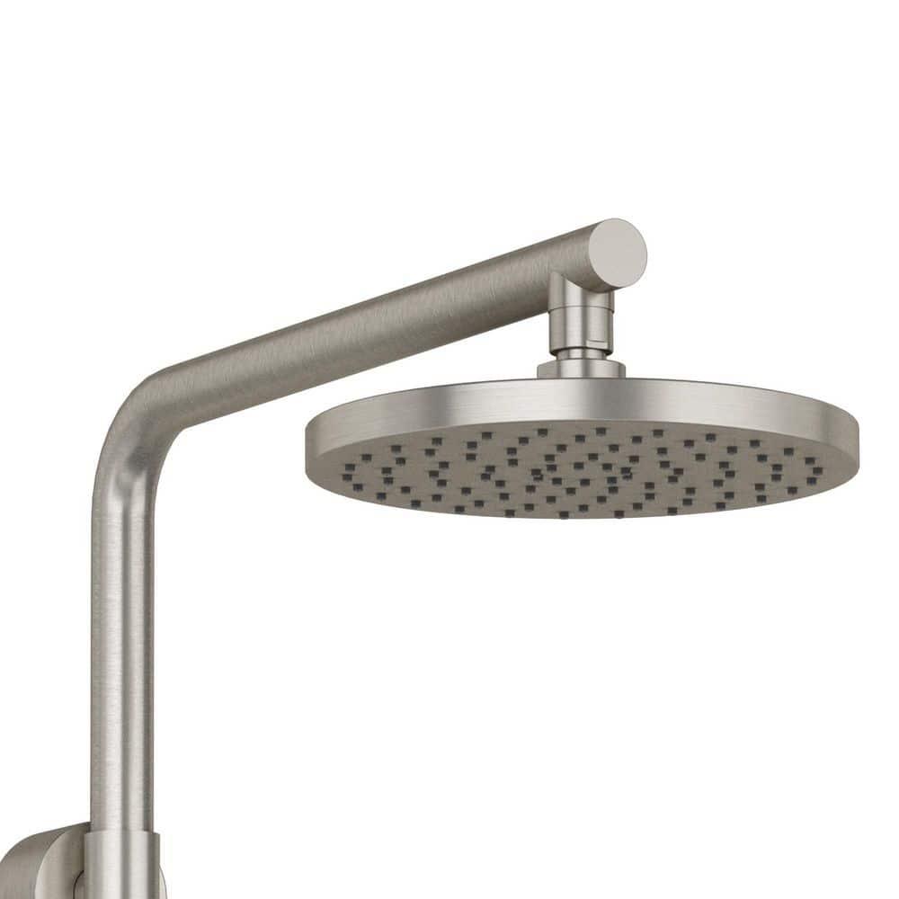Brushed Nickel Dual Rain and Handheld Shower System