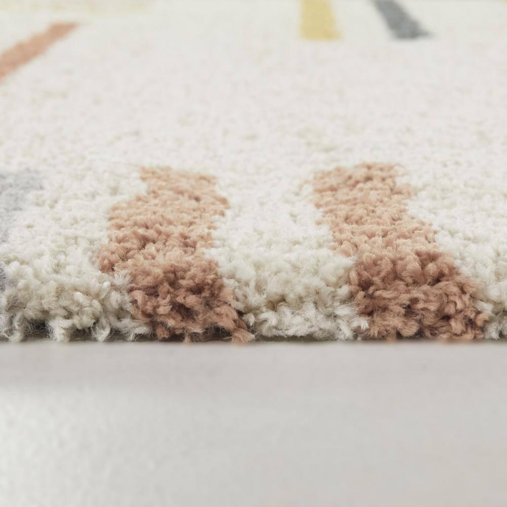 Balta Rugs 5'3"x7' Erin Striped Plush Teen Rug Cream: High Pile, Stain-Resistant, OEKO-TEX Certified, Indoor Use