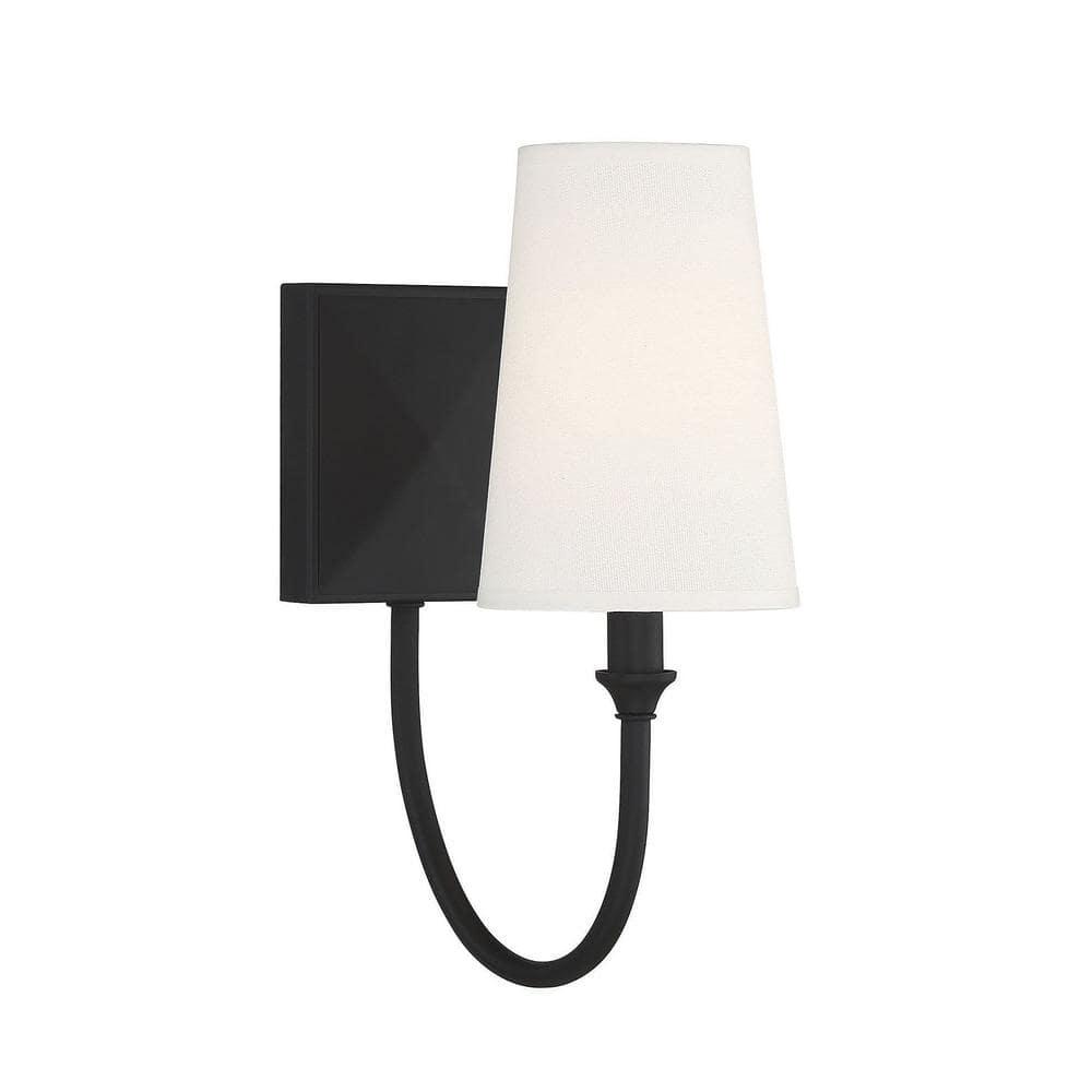 Savoy House Cameron 1 - Light Wall Light in  Matte Black