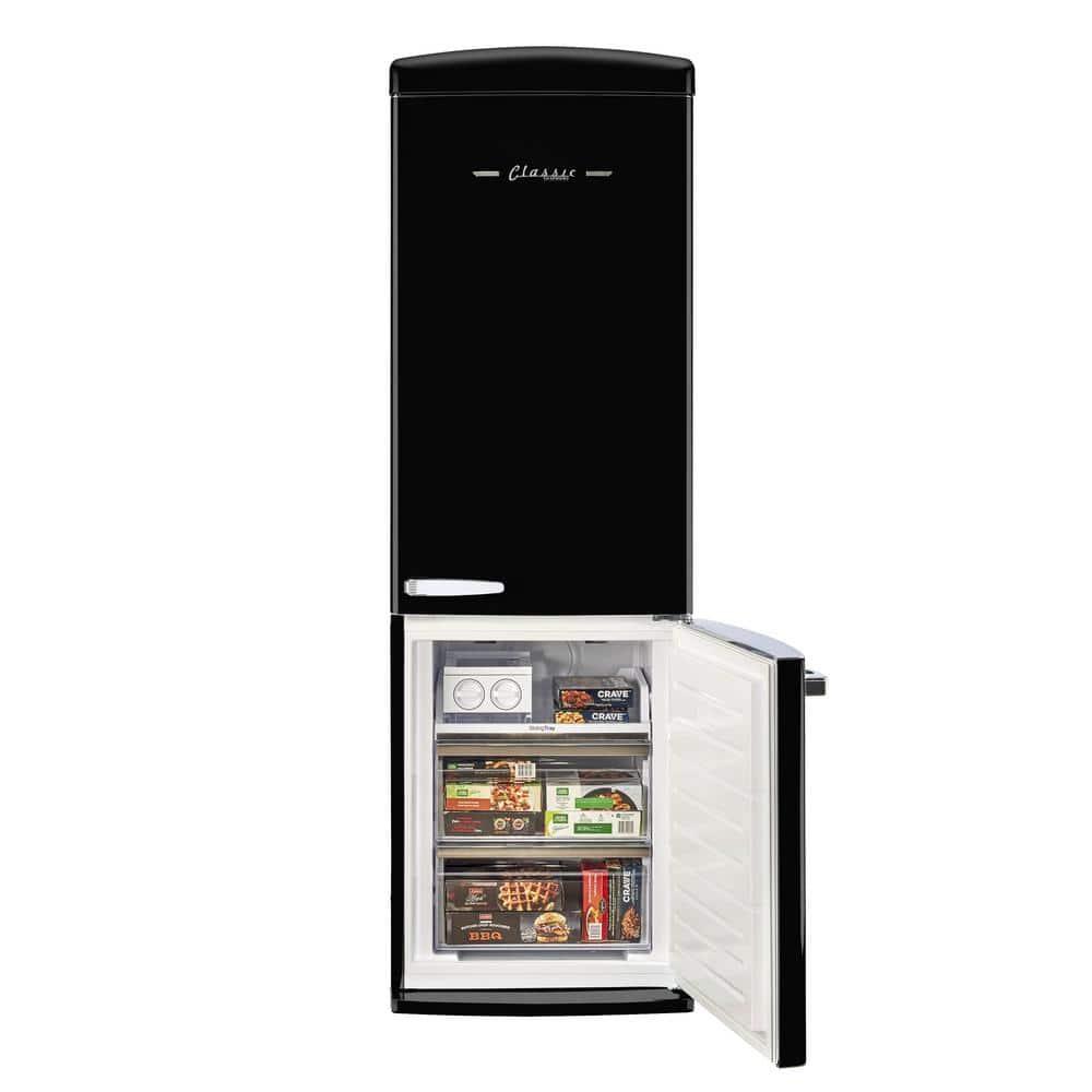 Unique Appliances Classic Retro 24 In 12 Cu.ft Bottom Mount Fridge Auto Defrost, Energy Star Certified, Counter Depth UGP-340L B AC