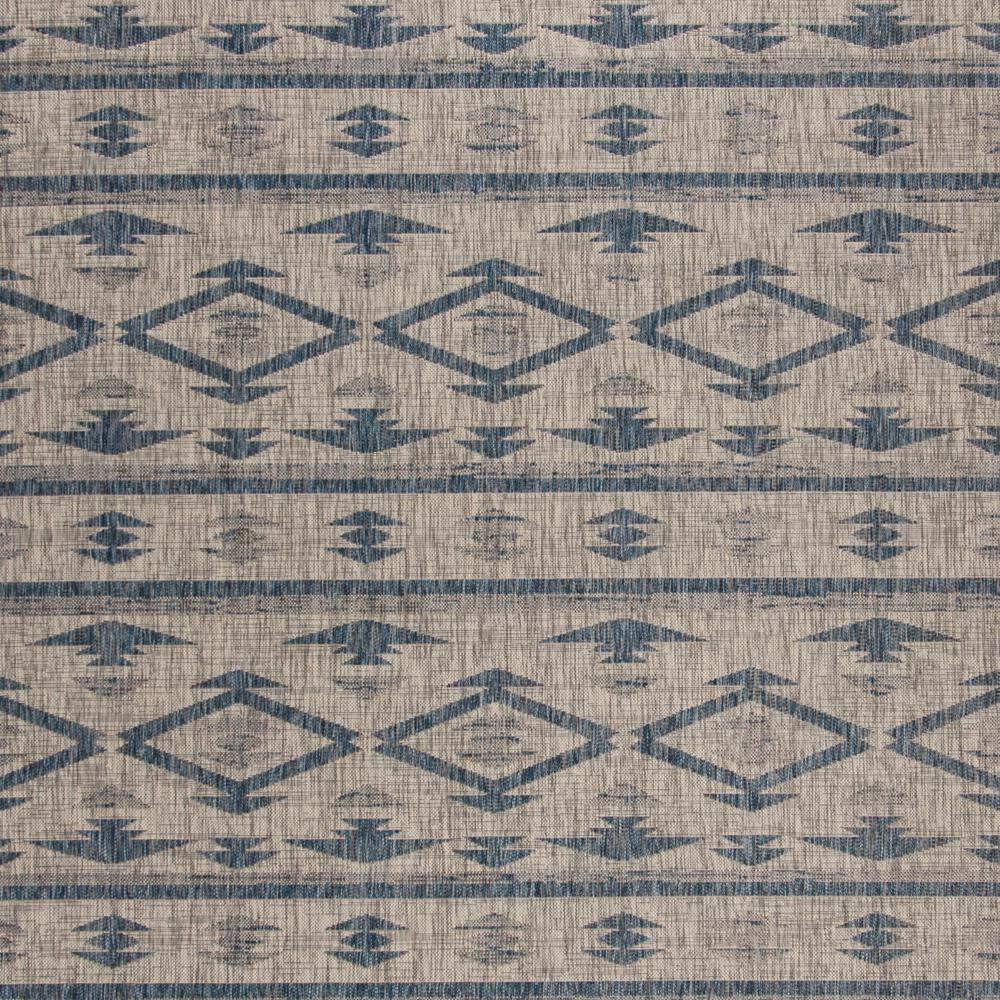 Courtyard CY8863 Power Loomed Indoor/Outdoor Area Rug - Grey/Navy - 8'x11' - Safavieh.