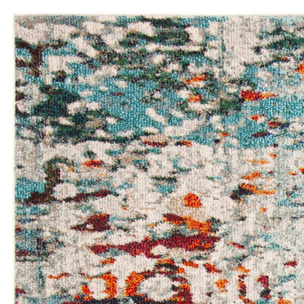 Madison MAD471 Power Loomed Indoor Area Rug - Grey/Blue - 6'7"x6'7" - Safavieh