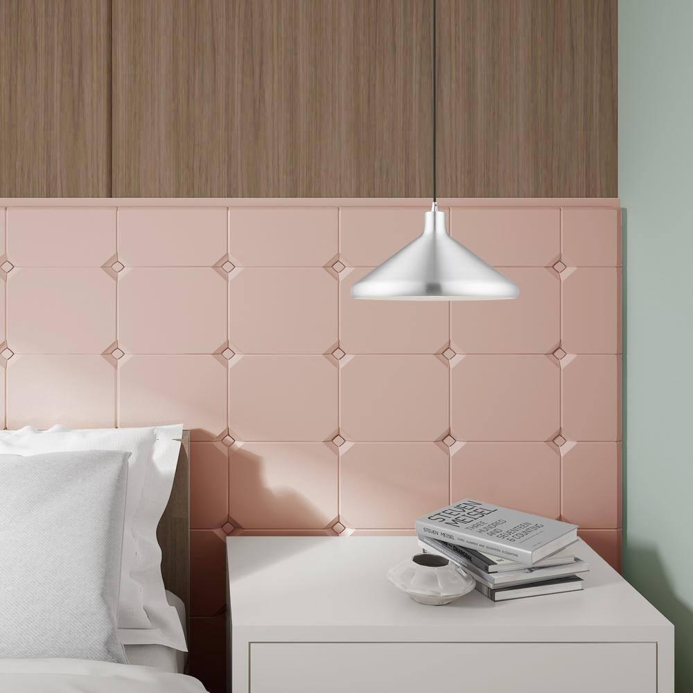 Livex Lighting Metal Shade 1 - Light Chandelier in  Brushed Aluminum
