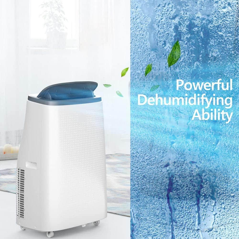 Portable Air Conditioner 14,000 BTU, A/C for Rooms up to 750 Sq. Ft, Built-in Dehumidifier,  Reusable Air Filter, and Window Kits