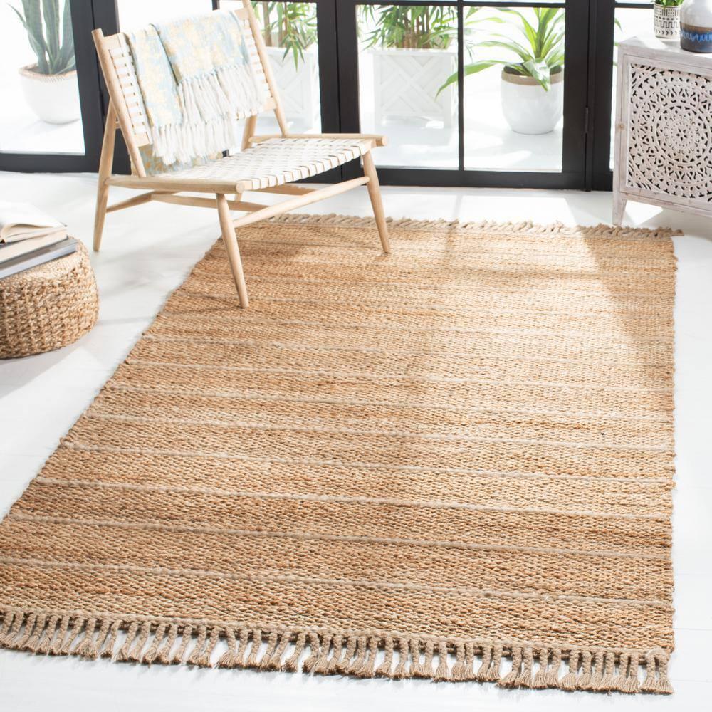 Natural Fiber NF550 Hand Woven Indoor Accent Rug - Natural/Light Grey - 2'x3' - Safavieh.