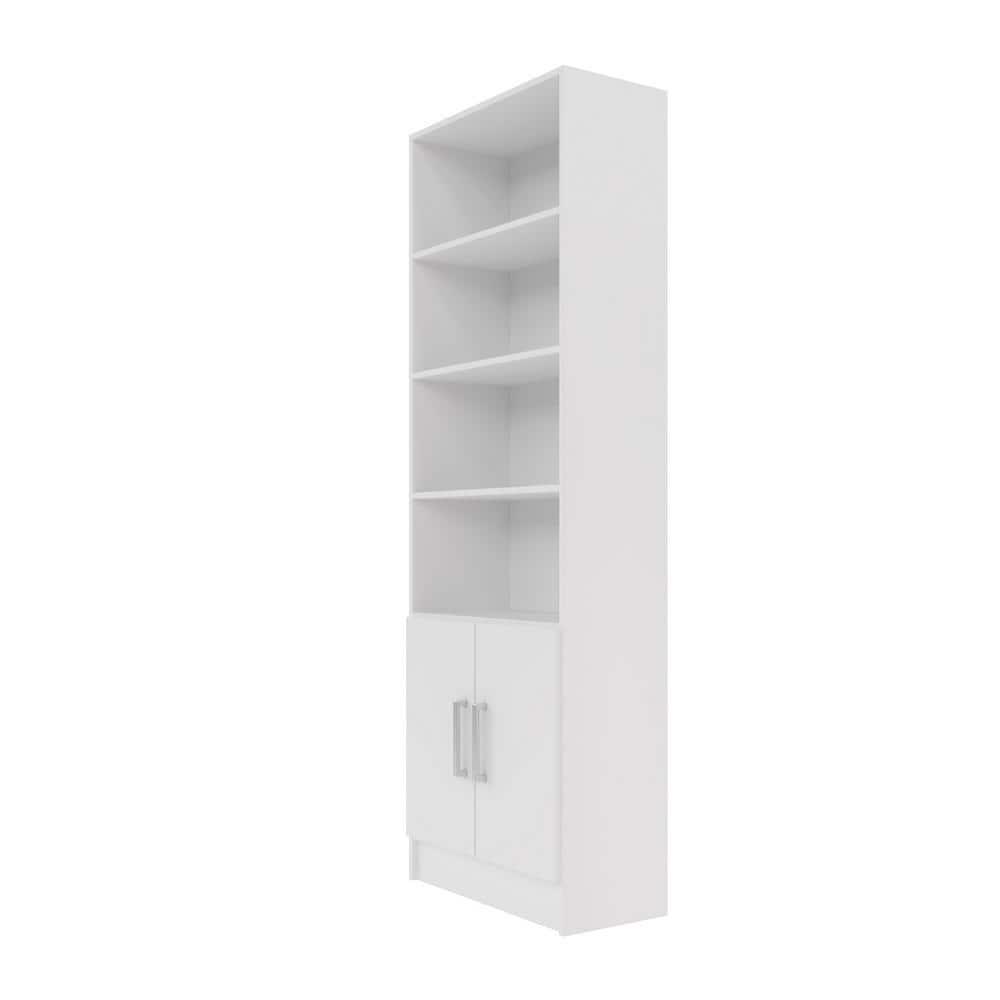 71.85" Catarina Cabinet White - Manhattan Comfort: Sleek Storage, 5 Shelves, Modern Design
