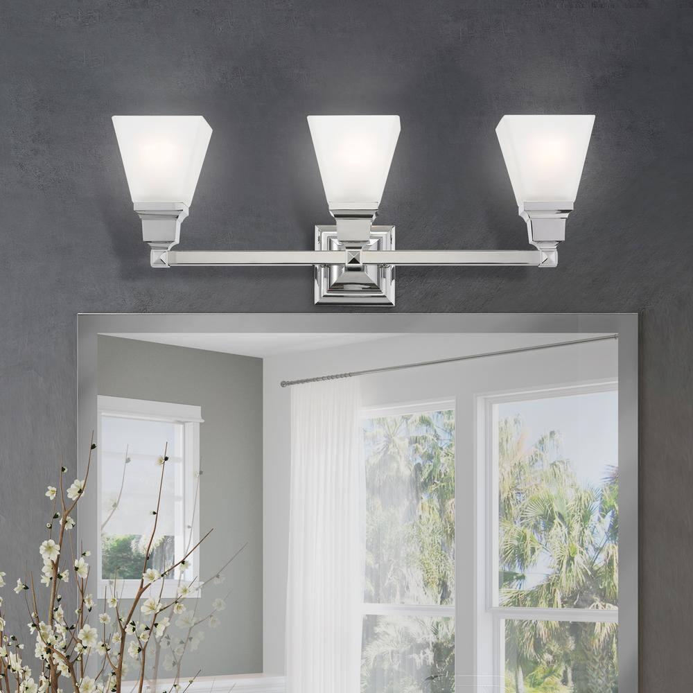 Livex Lighting Mission 3 - Light Vanity in  Polished Chrome