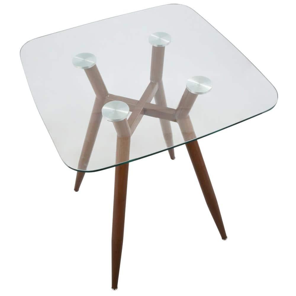 Clara Mid-Century Modern Square Counter Table Walnut - LumiSource