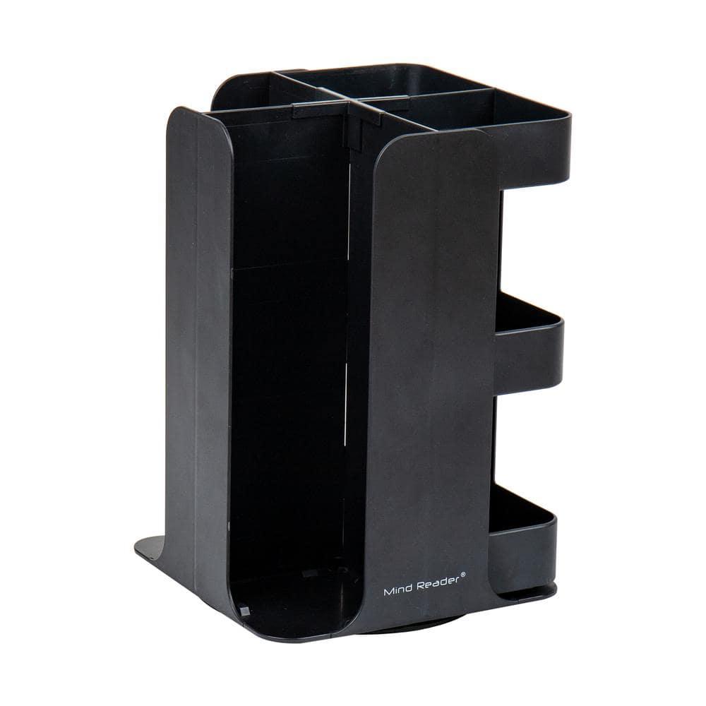 Mind Reader Mind Reader Cup Condiment Carousel, Countertop Organizer, Coffee Bar Accessories, Kitchen, Stirrers, 8"L x 8"W x 12"H