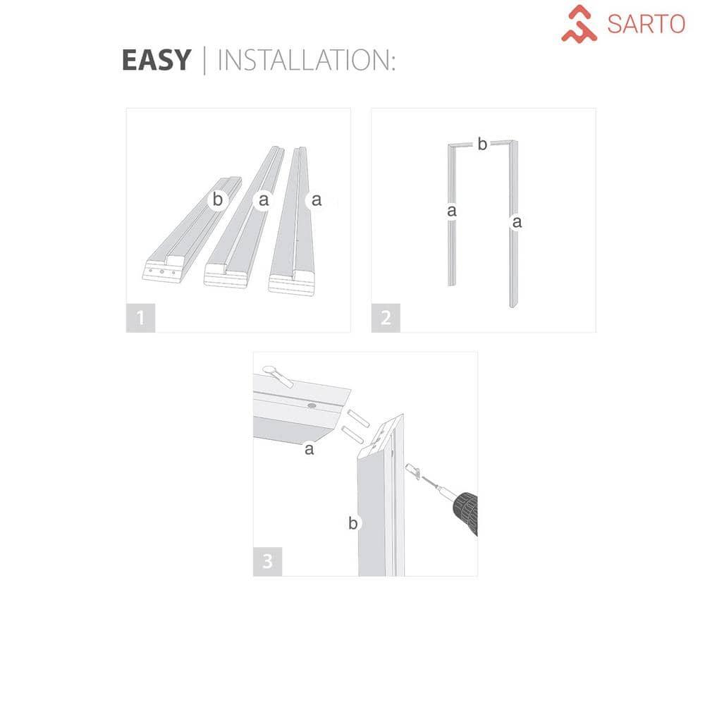 SARTODOORS 2566 Solid + Manufactured Wood Paneled French Doors