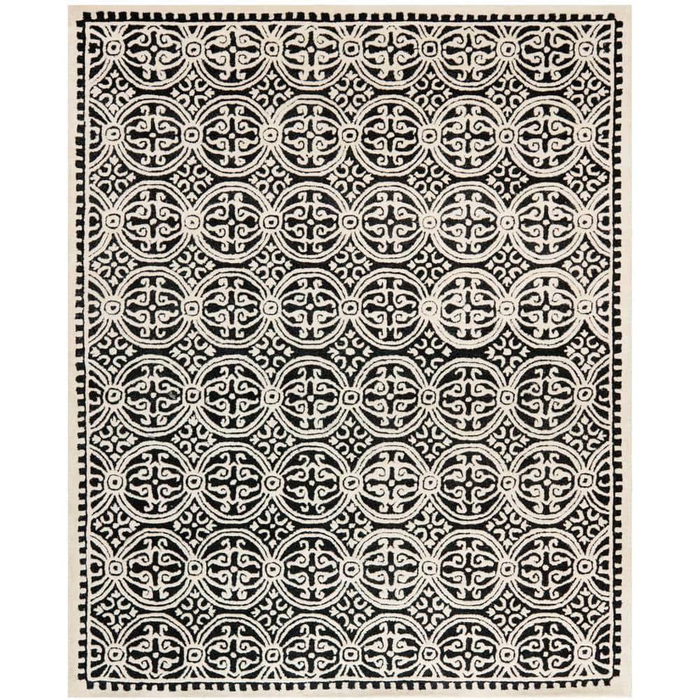Ivory Elegance Square Hand-Tufted Wool Area Rug - 62"x20"