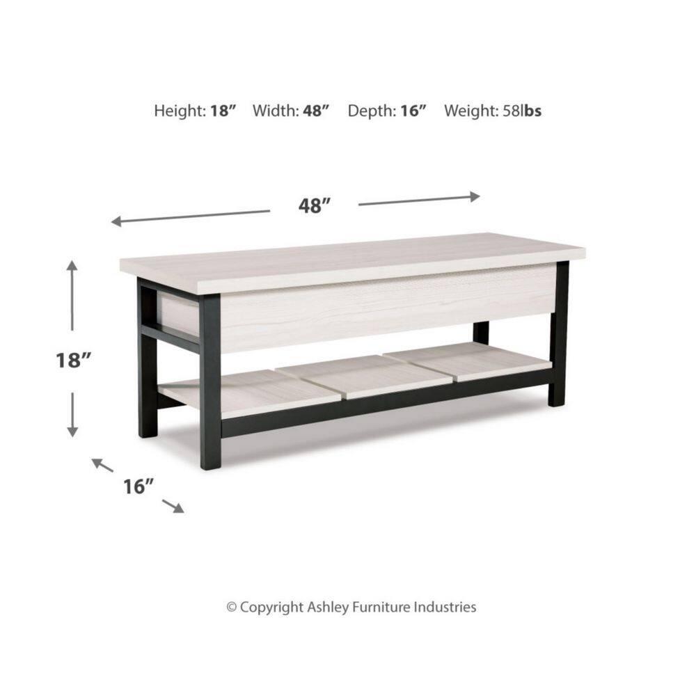 Signature Design by Ashley Casual Rhyson Storage Bench  White