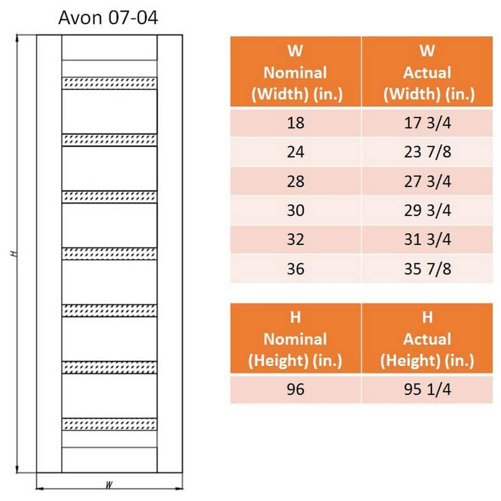 Belldinni Avon 07-04 Active Vetro Frosted Glass Wood Composite Double Prehung French Door