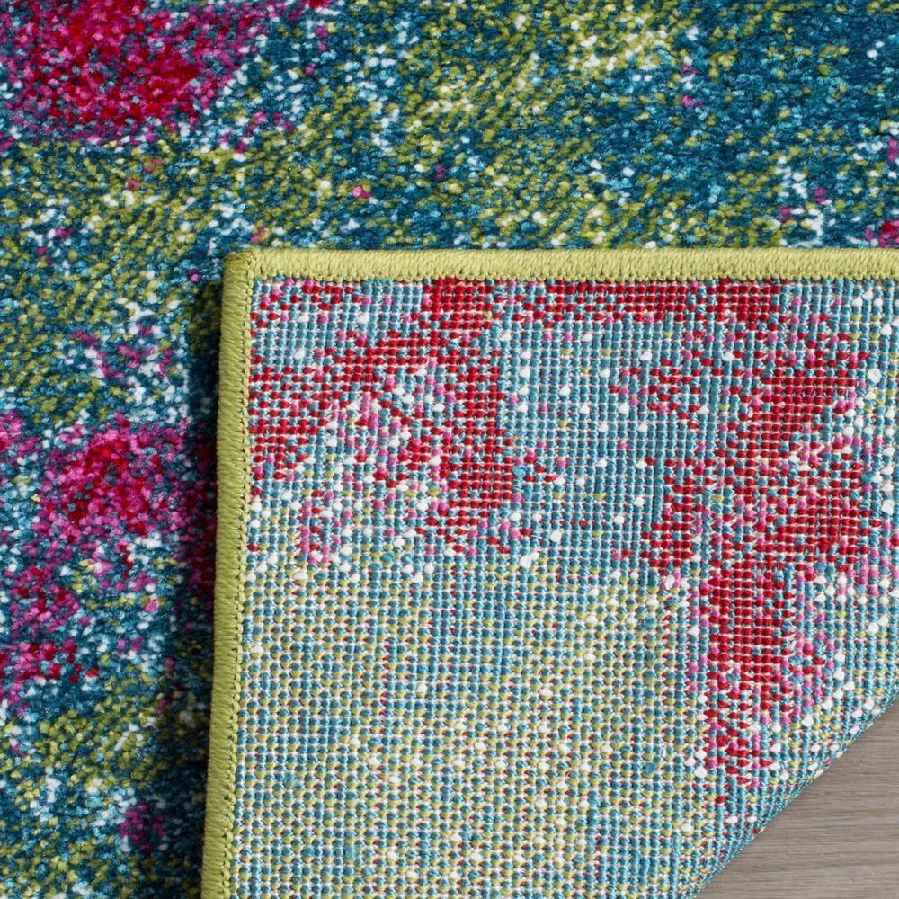 Watercolor WTC697 Power Loomed Indoor Area Rug - Green/Fuchsia - 5'3"x5'3" - Safavieh
