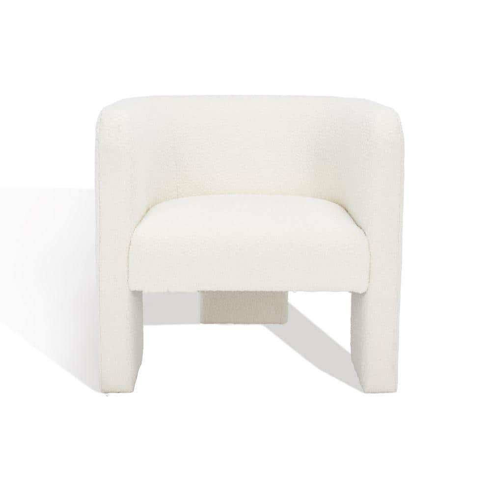 SAFAVIEH Couture Sammie Modern Boucle Solid Accent Chair, Ivory