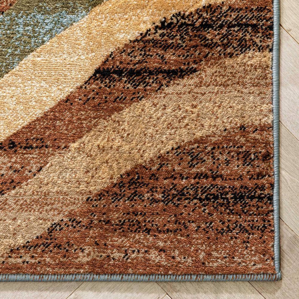 Well Woven Barclay Nirvana Waves Modern Geometric Multi Blue 5'3" x 7'3" Area Rug