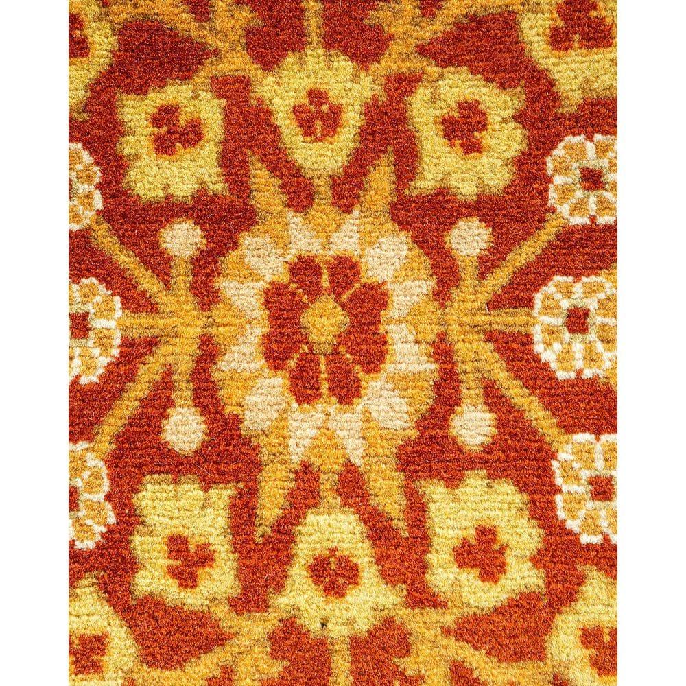 Solo Rugs Classic One-of-a-Kind Hand-Knotted New Age 5'1" x 8'3" Wool Area Rug in Orange/Beige & Reviews | Perigold