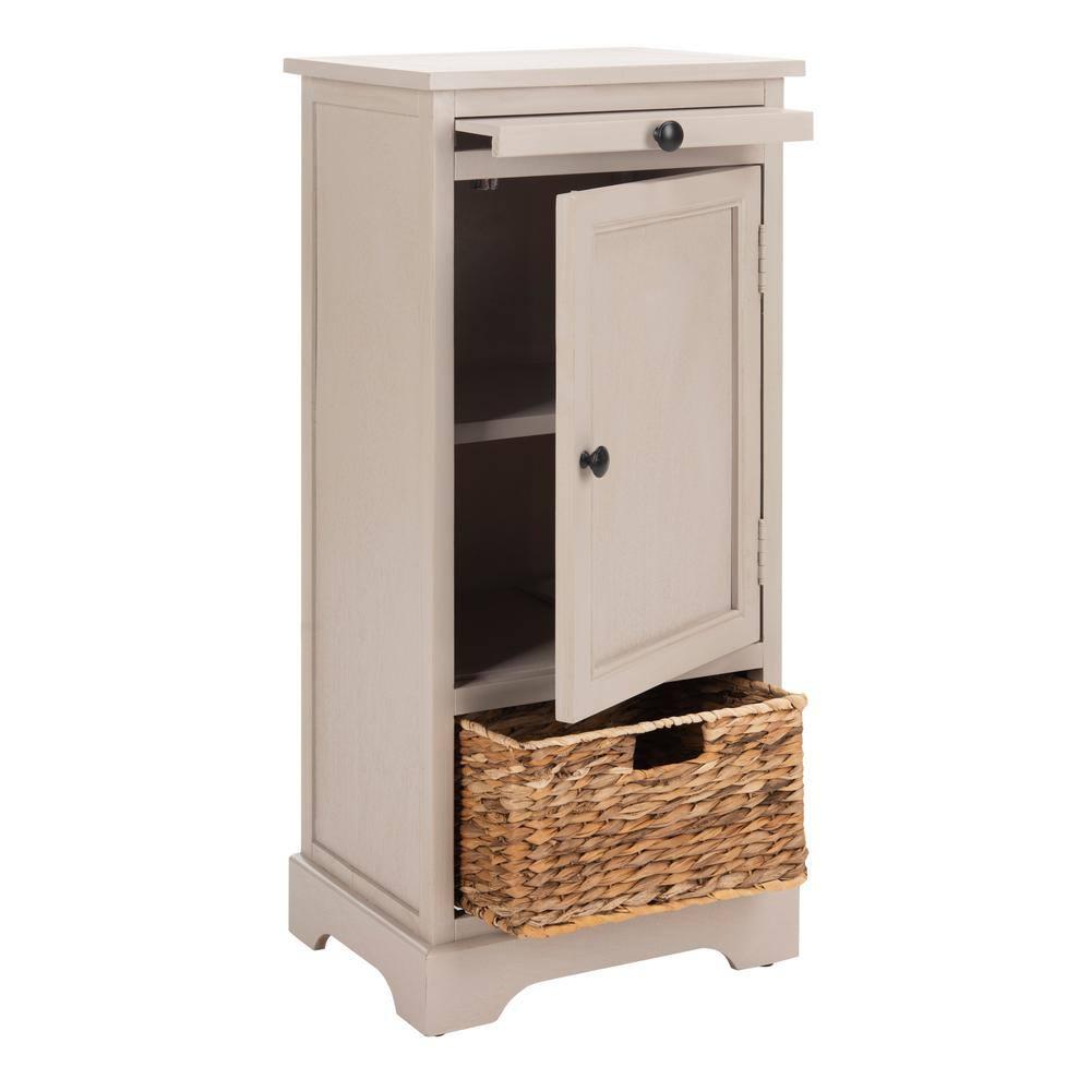 Raven Tall Storage Unit - Vintage Grey - Safavieh.