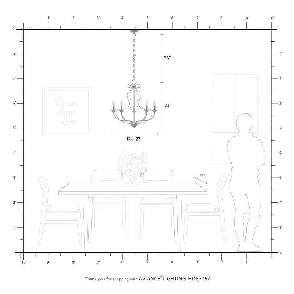 Livex Lighting - Katarina - 5 Light Chandelier In Transitional Style-23 Inches